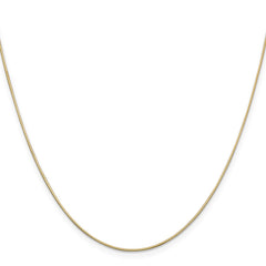 14K 18 inch .6mm Octagonal Snake with Lobster Clasp Chain