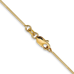 14K 24 inch .6mm Octagonal Snake with Lobster Clasp Chain