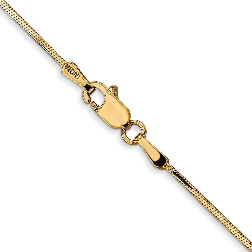 14K 30 inch .9mm Octagonal Snake with Lobster Clasp Chain