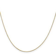 14K 30 inch .5mm Box with Spring Ring Clasp Chain