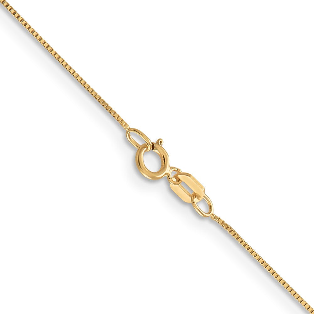 14K 18 inch .5mm Box with Spring Ring Clasp Chain