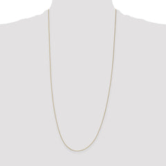 14K 30 inch .5mm Box with Spring Ring Clasp Chain