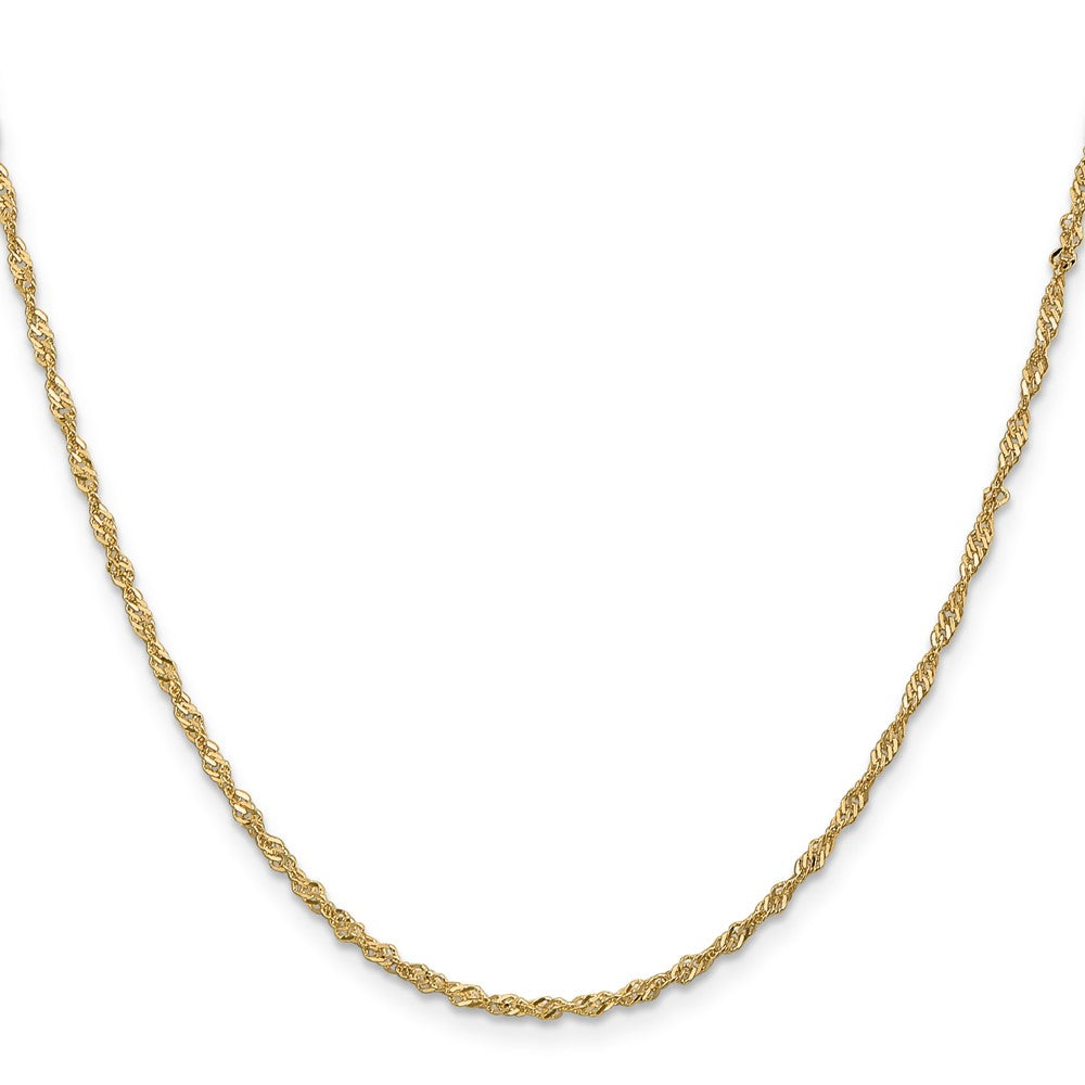 14K 24 inch 1.70mm Singapore with Lobster Clasp Chain