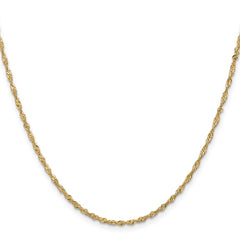 14K 22 inch 1.70mm Singapore with Lobster Clasp Chain