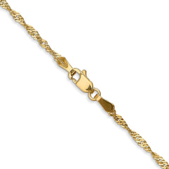 14K 30 inch 1.70mm Singapore with Lobster Clasp Chain