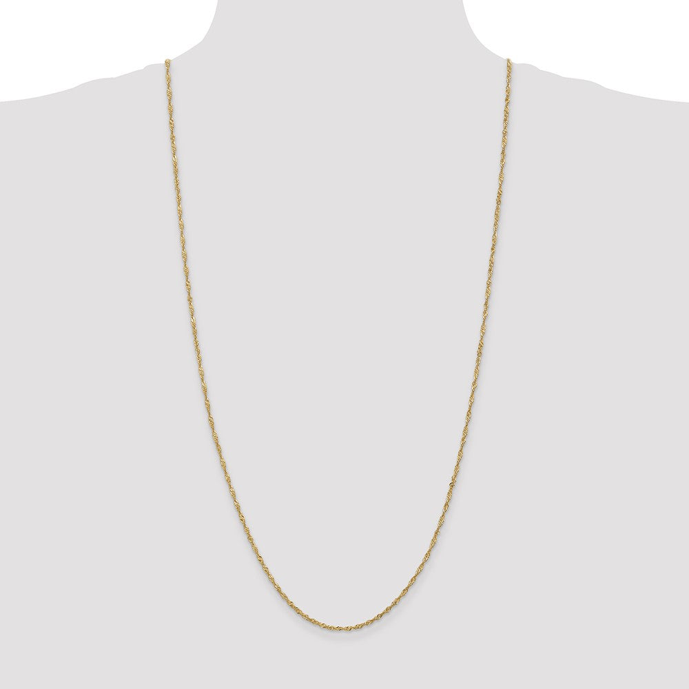 14K 30 inch 1.70mm Singapore with Lobster Clasp Chain