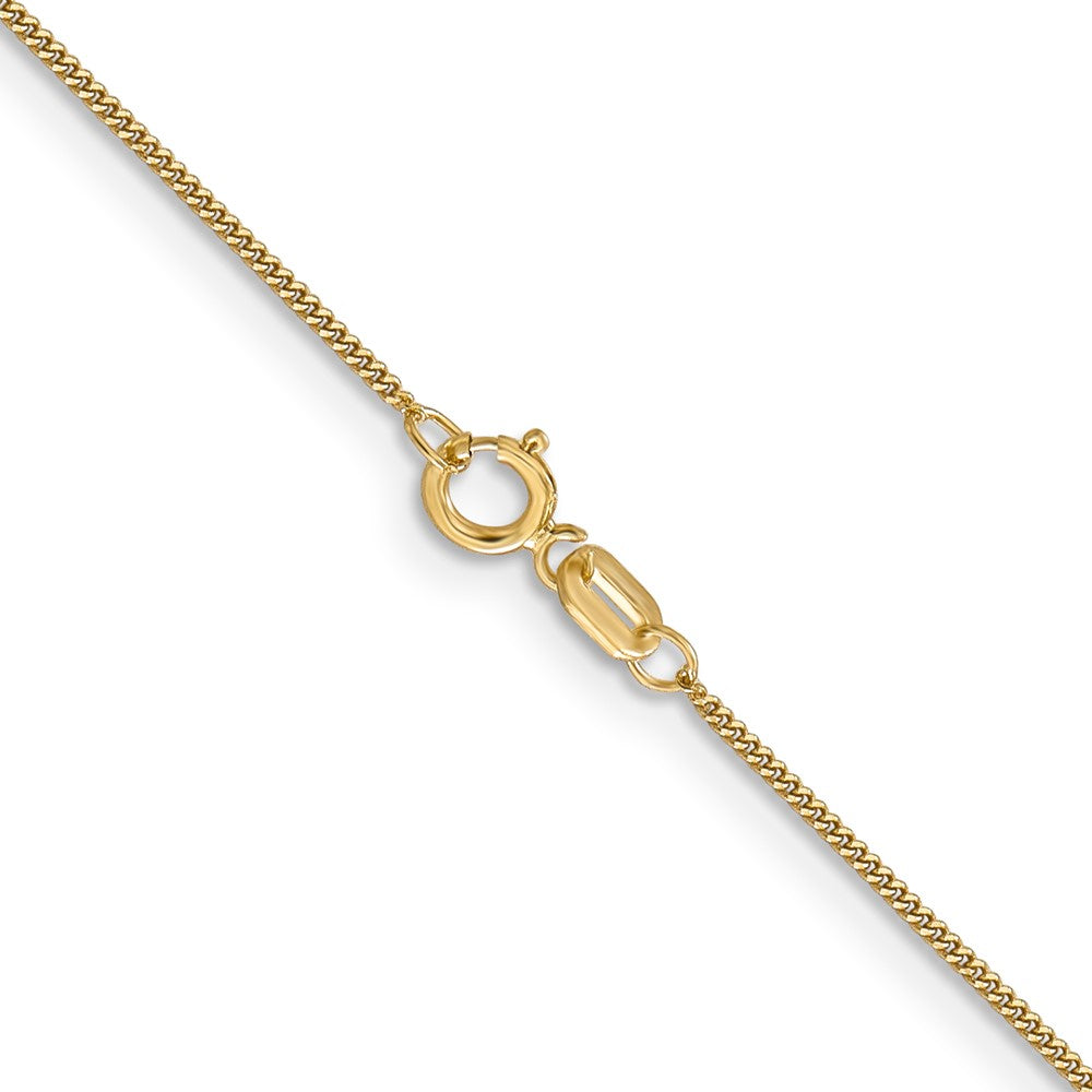 14K 20 inch .9mm Curb  with Spring Ring Clasp Pendant Chain