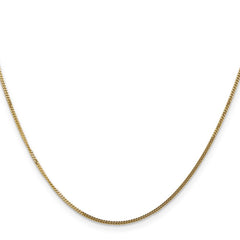 14K 20 inch 1.4mm Curb  with Spring Ring Clasp Pendant Chain