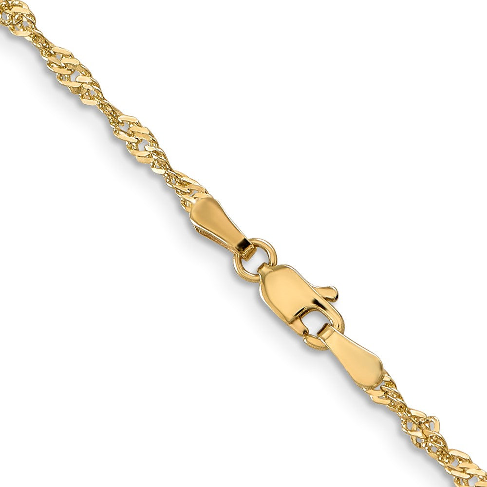 14K 30 inch 2mm Singapore with Lobster Clasp Chain