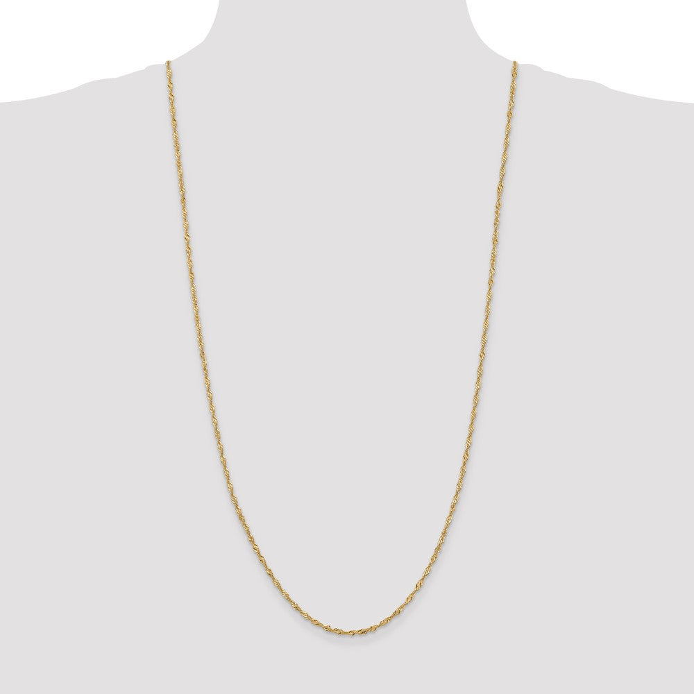 14K 30 inch 2mm Singapore with Lobster Clasp Chain