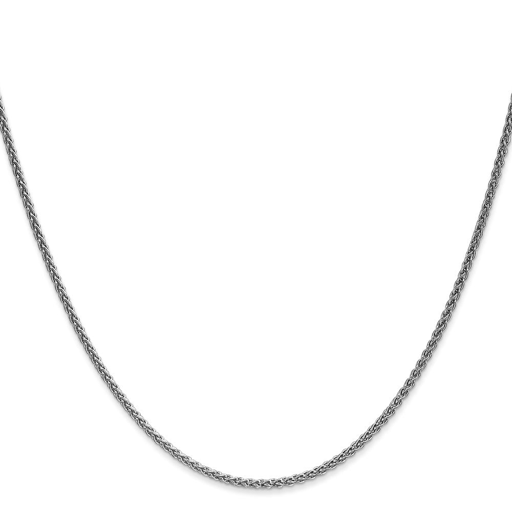 14K White Gold 16 inch 1.7mm Spiga with Lobster Clasp Chain