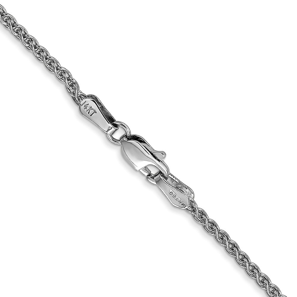 14K White Gold 22 inch 1.7mm Spiga with Lobster Clasp Chain