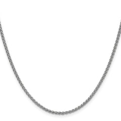 14K White Gold 18 inch 2.1mm Spiga with Lobster Clasp Chain