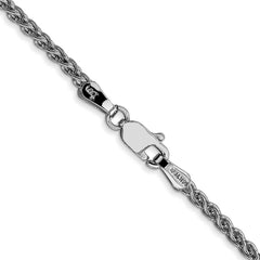 14K White Gold 30 inch 2.1mm Spiga with Lobster Clasp Chain