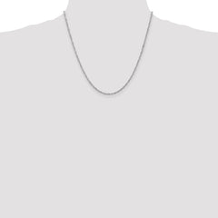 14K White Gold 20 inch 1.7mm Singapore with Lobster Clasp Chain