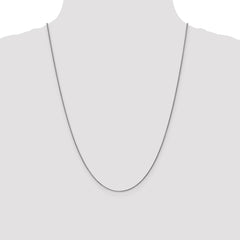 14K White Gold 24 inch 1.05mm Diamond-cut Spiga with Spring Ring Clasp Chain