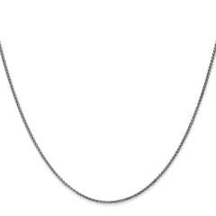 14K White Gold 16 inch 1.25mm Diamond-cut Spiga with Lobster Clasp Chain