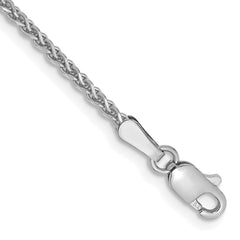 14K White Gold 6 inch 1.7mm Diamond-cut Spiga with Lobster Clasp Chain