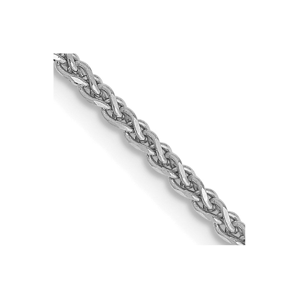 14K White Gold 26 inch 1.7mm Diamond-cut Spiga with Lobster Clasp Chain