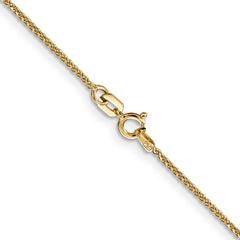 14K 22 inch 1.05mm Diamond-cut Spiga with Spring Ring Clasp Chain