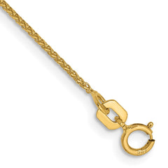 14K 7 inch 1.05mm Diamond-cut Spiga with Spring Ring Clasp Bracelet