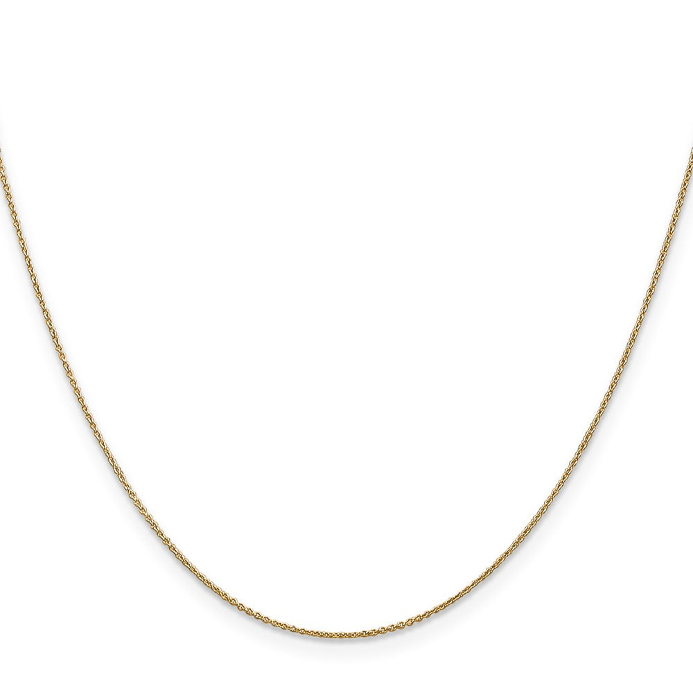 14K 16 inch .75mm Cable with Spring Ring Clasp Pendant Chain