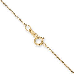 14K 13 inch .75mm Cable with Spring Ring Clasp Pendant Chain