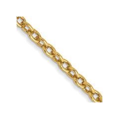 14K 30 inch 1.8mm Forzantine Cable with Lobster Clasp Chain
