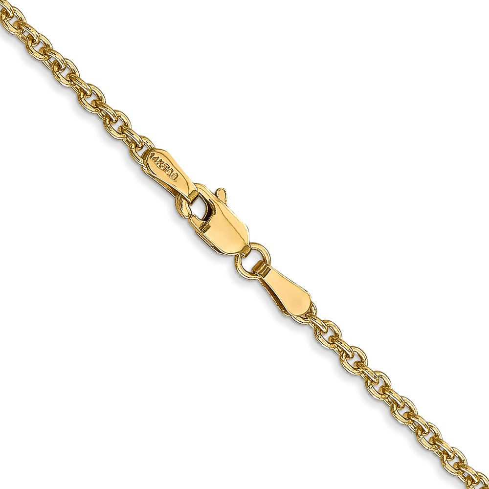 14K 30 inch 2.2mm Forzantine Cable with Lobster Clasp Chain