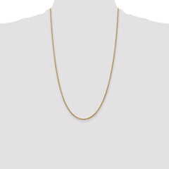 14K 26 inch 2.2mm Forzantine Cable with Lobster Clasp Chain