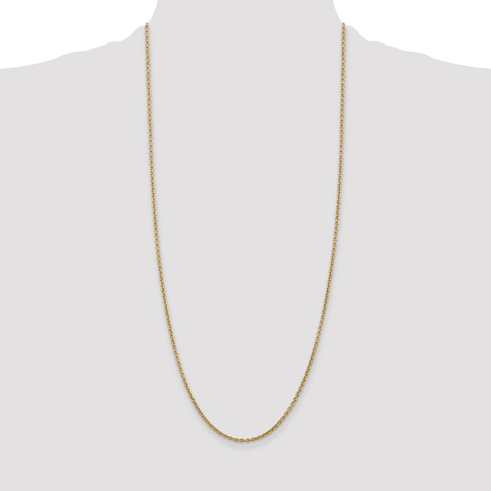 14K 30 inch 2.2mm Forzantine Cable with Lobster Clasp Chain