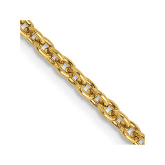 14K 22 inch 2.2mm Forzantine Cable with Lobster Clasp Chain
