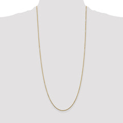 14K 30 inch 1.45mm Solid Diamond-cut Cable with Lobster Clasp Chain