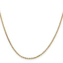14K 30 inch 1.65mm Solid Diamond-cut Cable with Lobster Clasp Chain