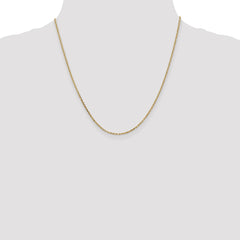 14K 20 inch 1.65mm Solid Diamond-cut Cable with Lobster Clasp Chain