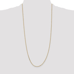 14K 30 inch 1.65mm Solid Diamond-cut Cable with Lobster Clasp Chain