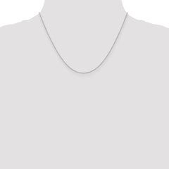 14K White Gold 18 inch .75mm Cable with Spring Ring Clasp Pendant Chain