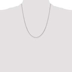14K White Gold 22 inch .95mm Diamond-cut Cable with Lobster Clasp Chain