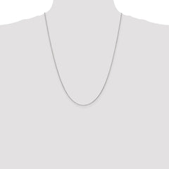 14K White Gold 24 inch .95mm Diamond-cut Cable with Lobster Clasp Chain