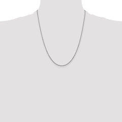 14K White Gold 22 inch 1.45mm Diamond-cut Cable with Lobster Clasp Chain
