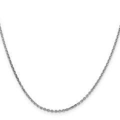 14K White Gold 30 inch 1.65mm Diamond-cut Cable with Lobster Clasp Chain