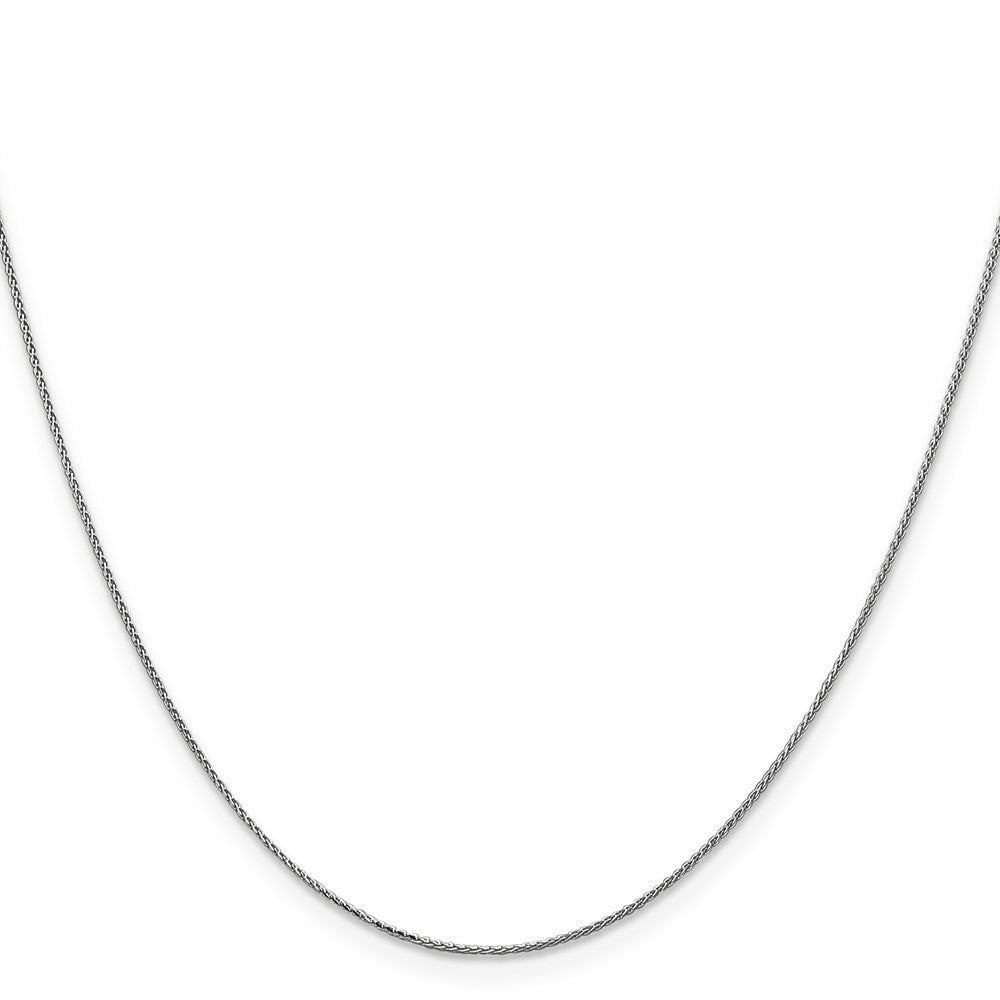 14K White Gold 30 inch .85mm Diamond-cut Spiga with Lobster Clasp Chain