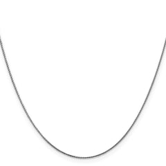 14K White Gold 22 inch .85mm Diamond-cut Spiga with Lobster Clasp Chain