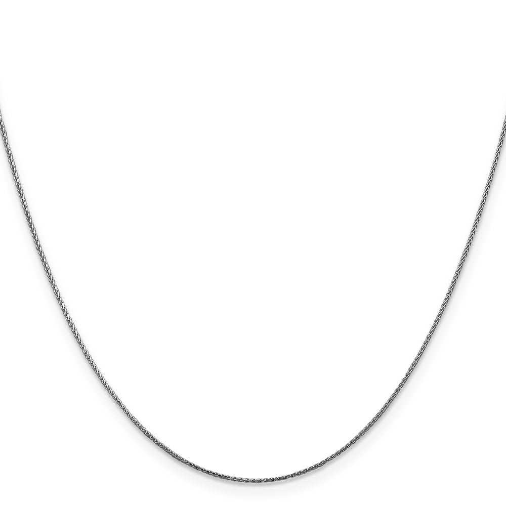 14K White Gold 20 inch .85mm Diamond-cut Spiga with Lobster Clasp Chain