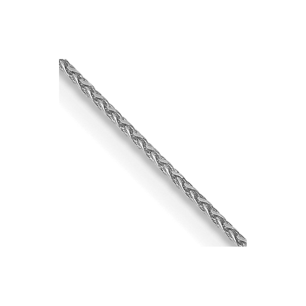 14K White Gold 20 inch .85mm Diamond-cut Spiga with Lobster Clasp Chain