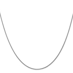 14K White Gold 24 inch 1.05mm Diamond-cut Spiga with Lobster Clasp Chain