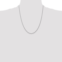 14K White Gold 22 inch 1.05mm Diamond-cut Spiga with Lobster Clasp Chain