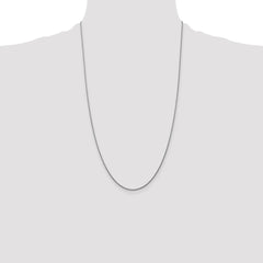 14K White Gold 26 inch 1.05mm Diamond-cut Spiga with Lobster Clasp Chain