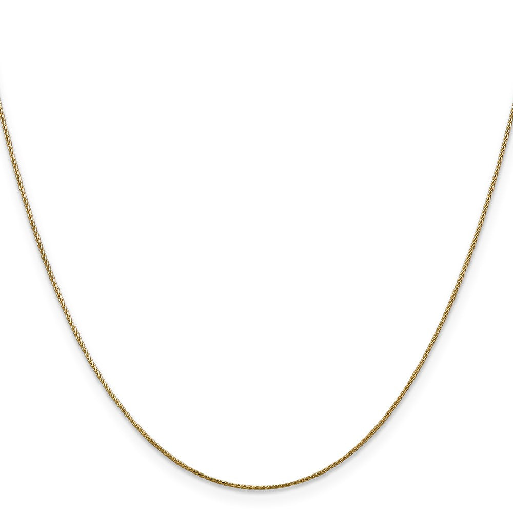 14K 24 inch .85mm Diamond-cut Spiga with Lobster Clasp Chain