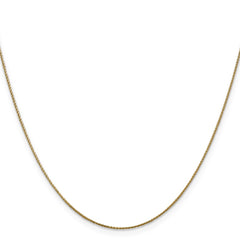 14K 24 inch .85mm Diamond-cut Spiga with Lobster Clasp Chain